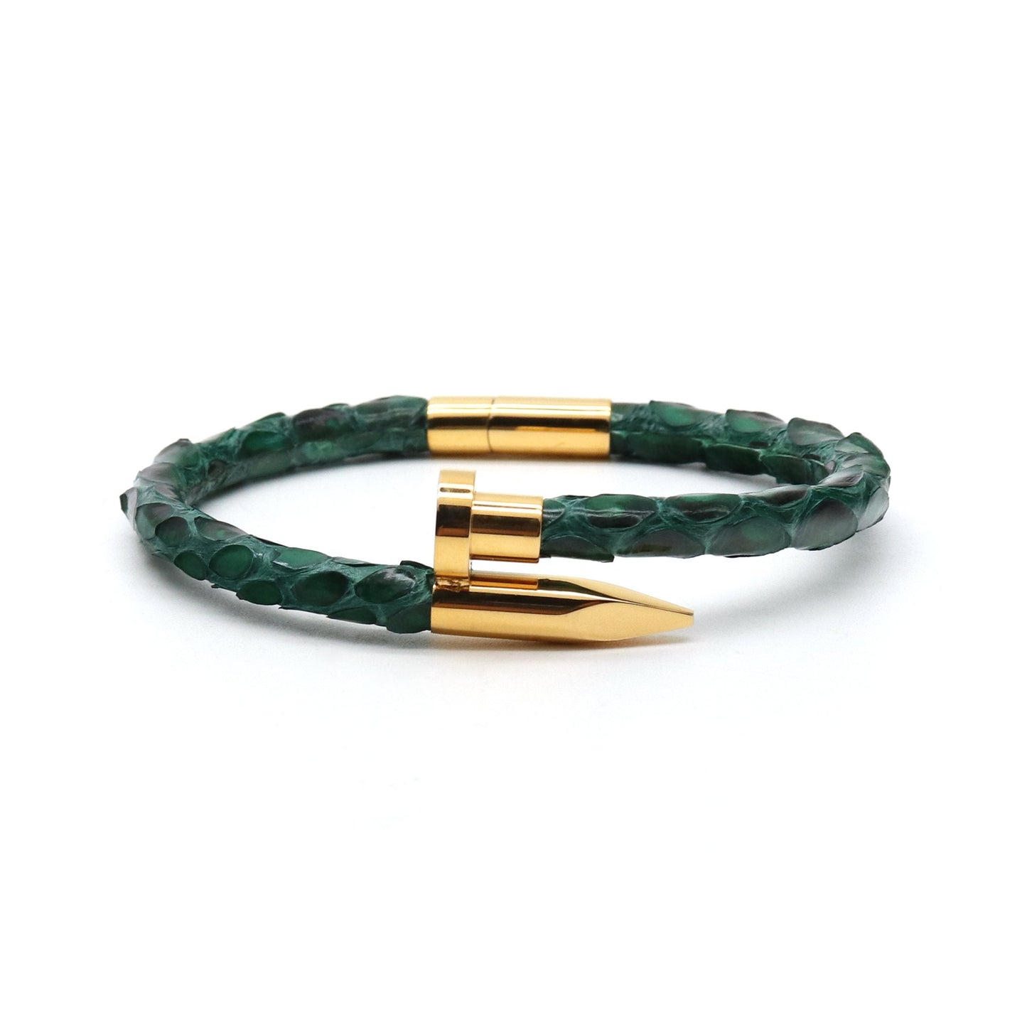 Emerald Clavus Yellow Gold Bracelet