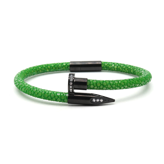 Green Clavus Black Gold Bracelet