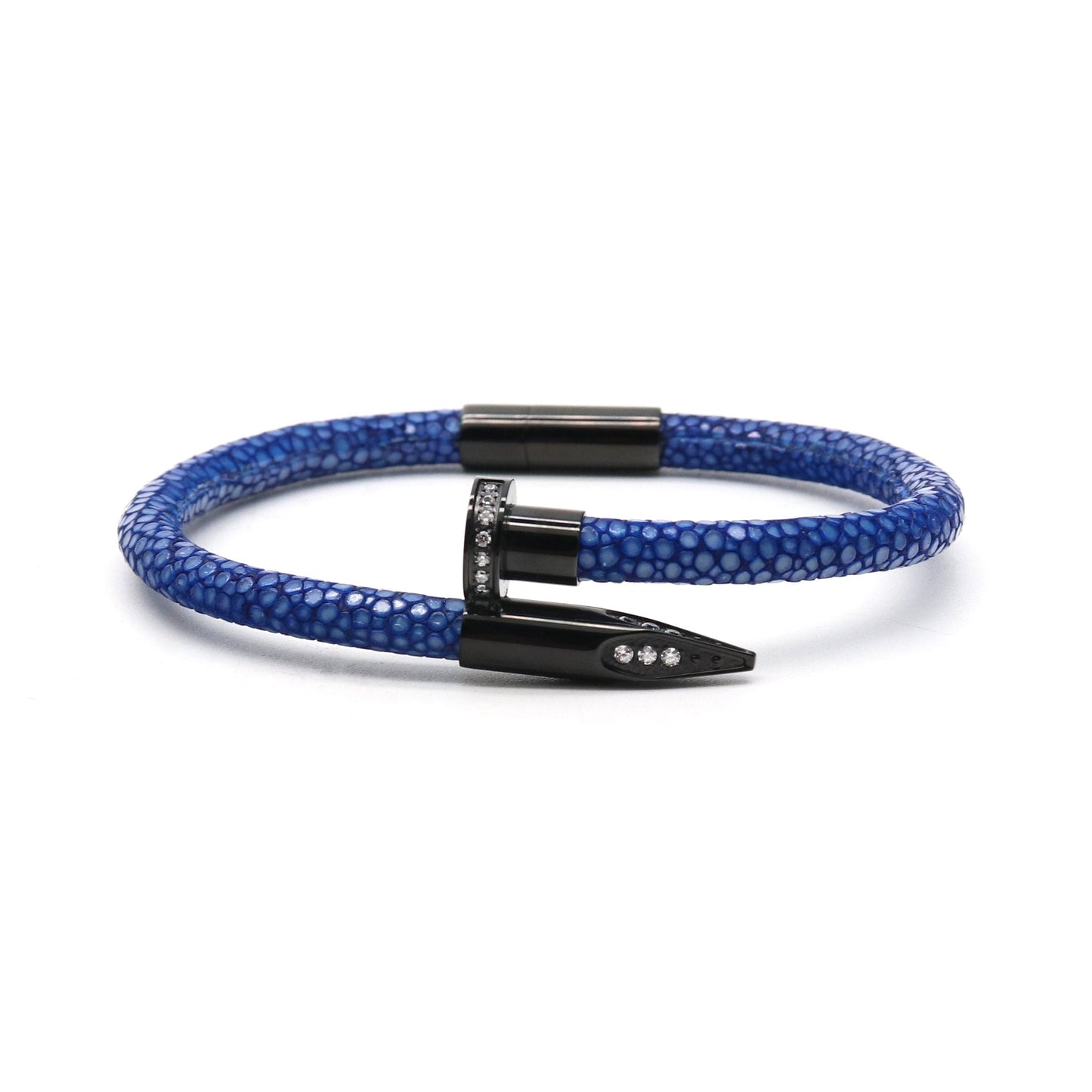 Blue Stingray Clavus Black Gold Bracelet