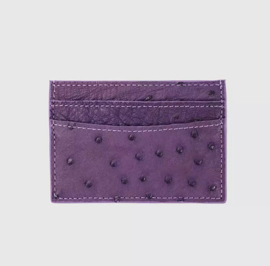 Ostrich card holder  Purple